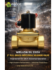 Wellon SV 220V 2 Inch Brass Solenoid Valve – Heavy Duty Industrial Water Control Valve (0–10 kg/cm²)